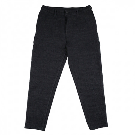SASHIKO PANTALON DROP OUT NOIR -SIZE XL - pattes de fixation, motif de losanges, sashiko, Porter Classic